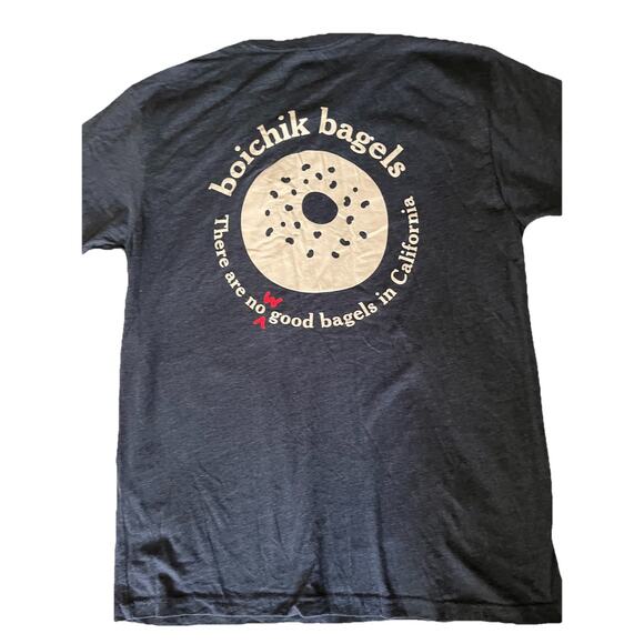 boichick Bagels Navy Sz‎ L T-shirt New - Picture 2 of 2